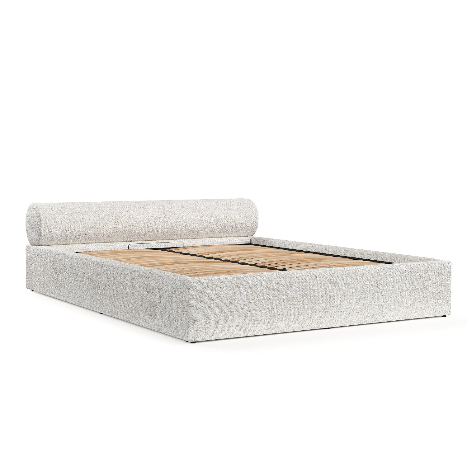 POLSTERBETT Solvo mit Stauraum 180/200 cm Creme im Neve Stoff - Creme/Schwarz, Holz/Holzwerkstoff (180/200cm) - AltaBeds