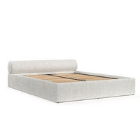 POLSTERBETT Solvo mit Stauraum 180/200 cm Creme im Neve Stoff - Creme/Schwarz, Holz/Holzwerkstoff (180/200cm) - AltaBeds