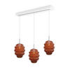 HÄNGELEUCHTE Echos 3-flammig Braun Ø 25cm - Braun/Weiß, Glas (25/25/28cm) - s.luce
