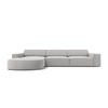 ECKSOFA links Jodie aus strukturiertem Stoff hellgrau 4 Sitzplätze - Hellgrau, Textil (166/284cm) - Micadoni