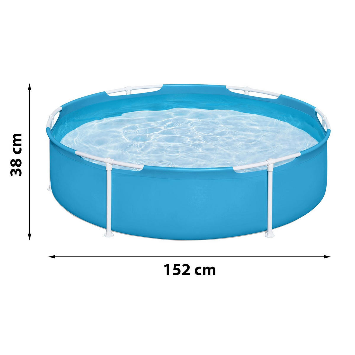 POOL rund für Kinder 152 x 38 cm - 56283 - Blau, Textil (152/38cm)