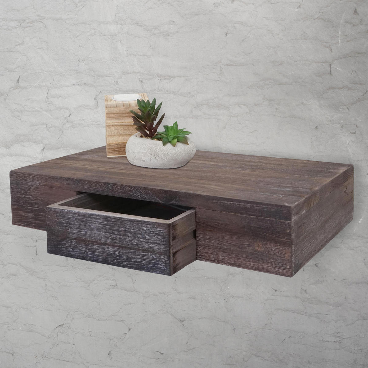 WANDREGAL Braun - Braun, Holz (40/8/25cm) - MCW