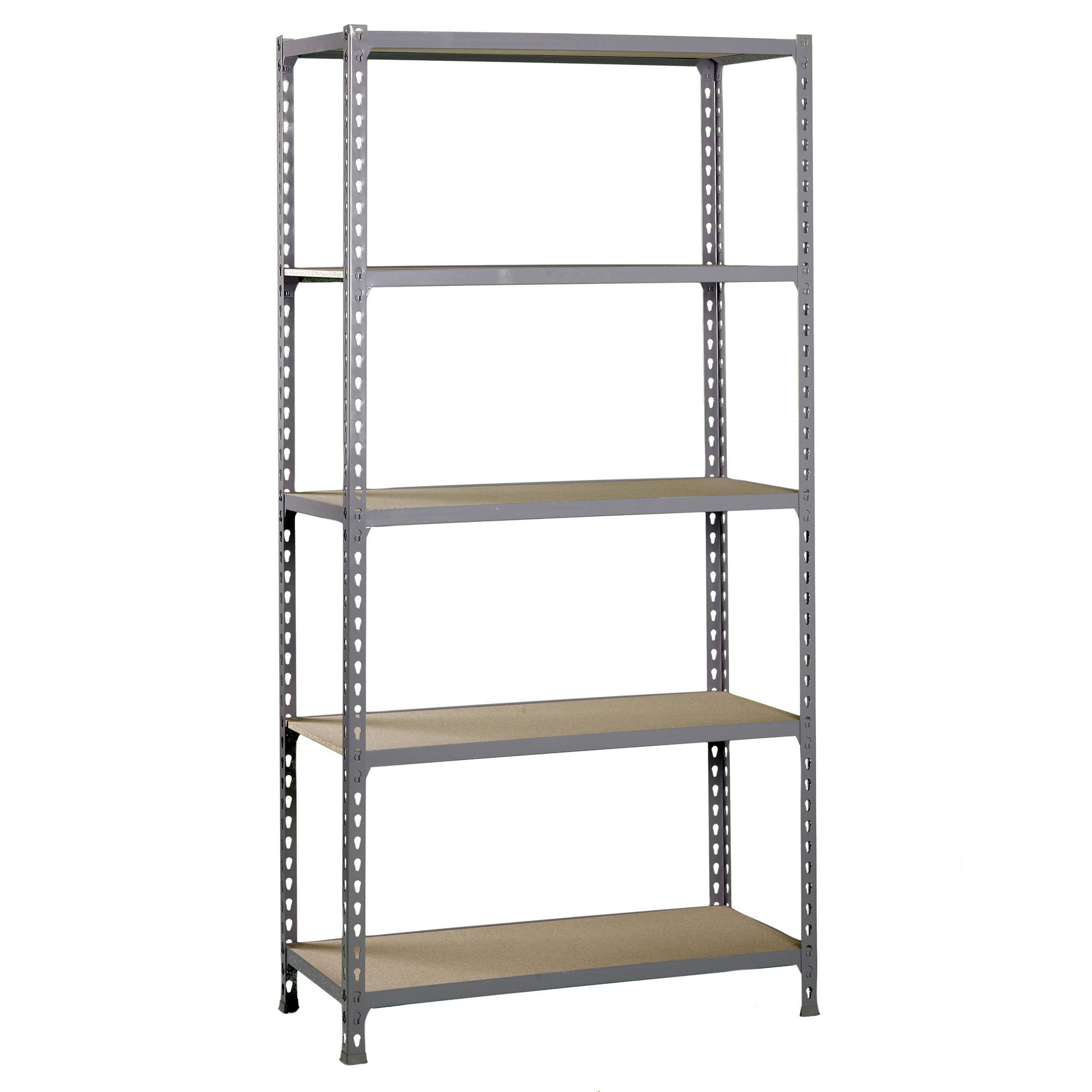 SCHWERLASTREGAL Muli HxBxT 180 x 80 x 30 cm 5 Fachböden Fachlast 150 kg Grau - Grau, Metall (80/180/30cm) - PROREGAL