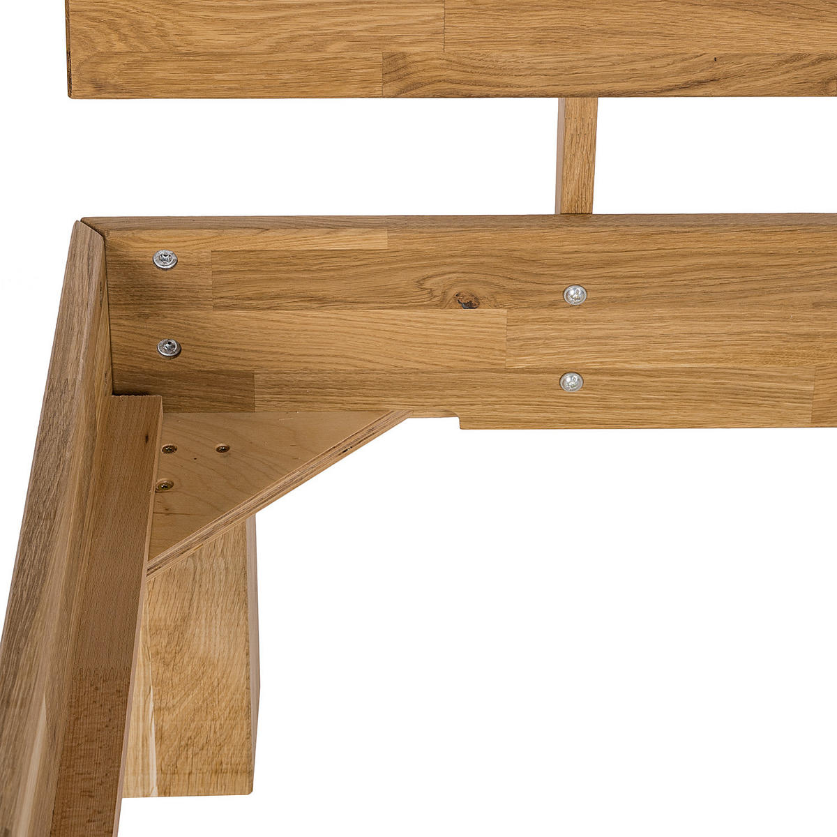 MASSIVHOLZBETT - Braun - Eichefarben, Holz (180/200cm) - home24