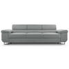 3-SITZER SOFA Capurso Graubraun Cord - Graubraun/Schwarz, Textil/Metall (274/90/98cm) - Selsey