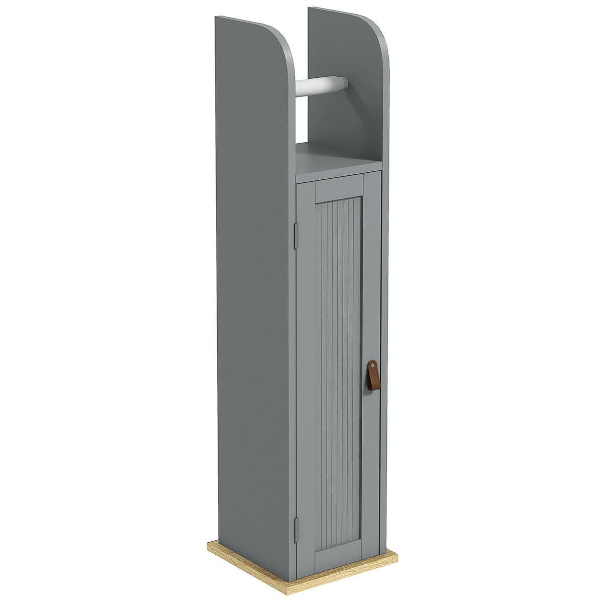 BADEZIMMERSCHRANK Grau 20/20/80 cm - Hellgrau, Kunststoff (20/80/20cm) - PANGIVO