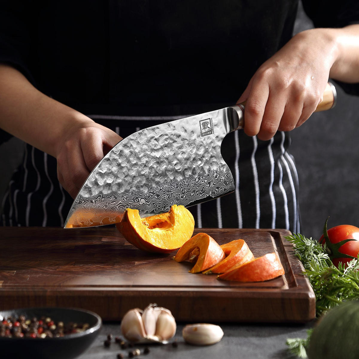 KOCHMESSER CHAI DAO 20 cm - Braun, Holz/Metall (34cm) - Zayiko