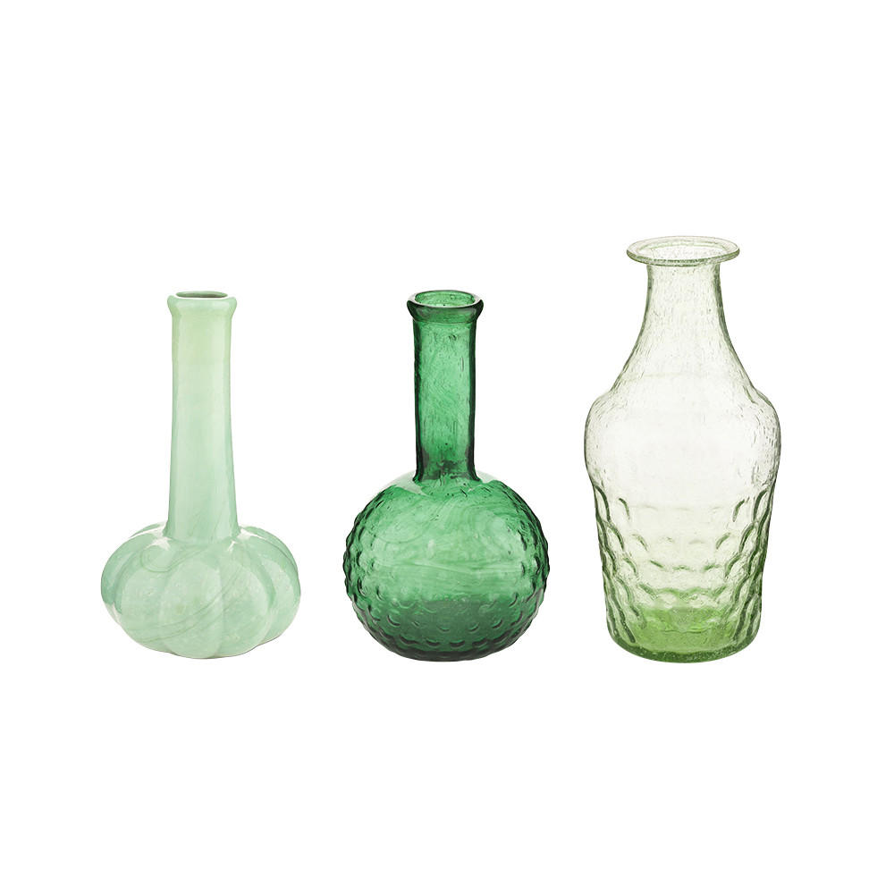 VASE 3er-Set Small s glass sanftgrün - Hellgrün, Glas (10/17.75cm) - Pip Studio