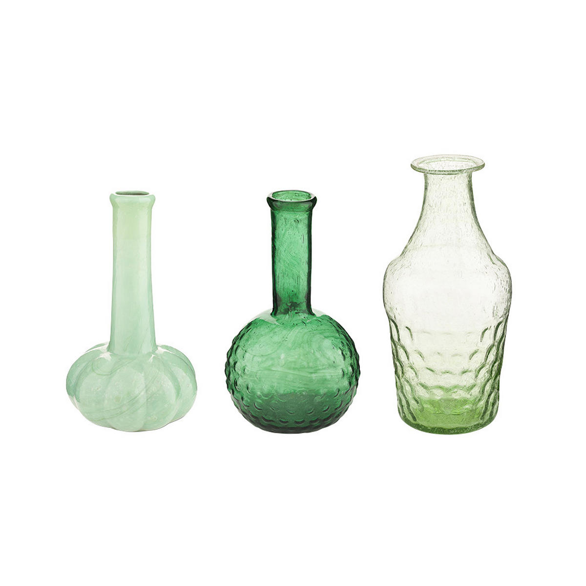 VASE 3er-Set Small s glass sanftgrün - Hellgrün, Glas (10/17.75cm) - Pip Studio