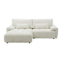 SOFA - 4 Personen - stoff - gebrochenes weiß Anelko - Weiß, Textil (242/90/171cm) - Vente-Unique