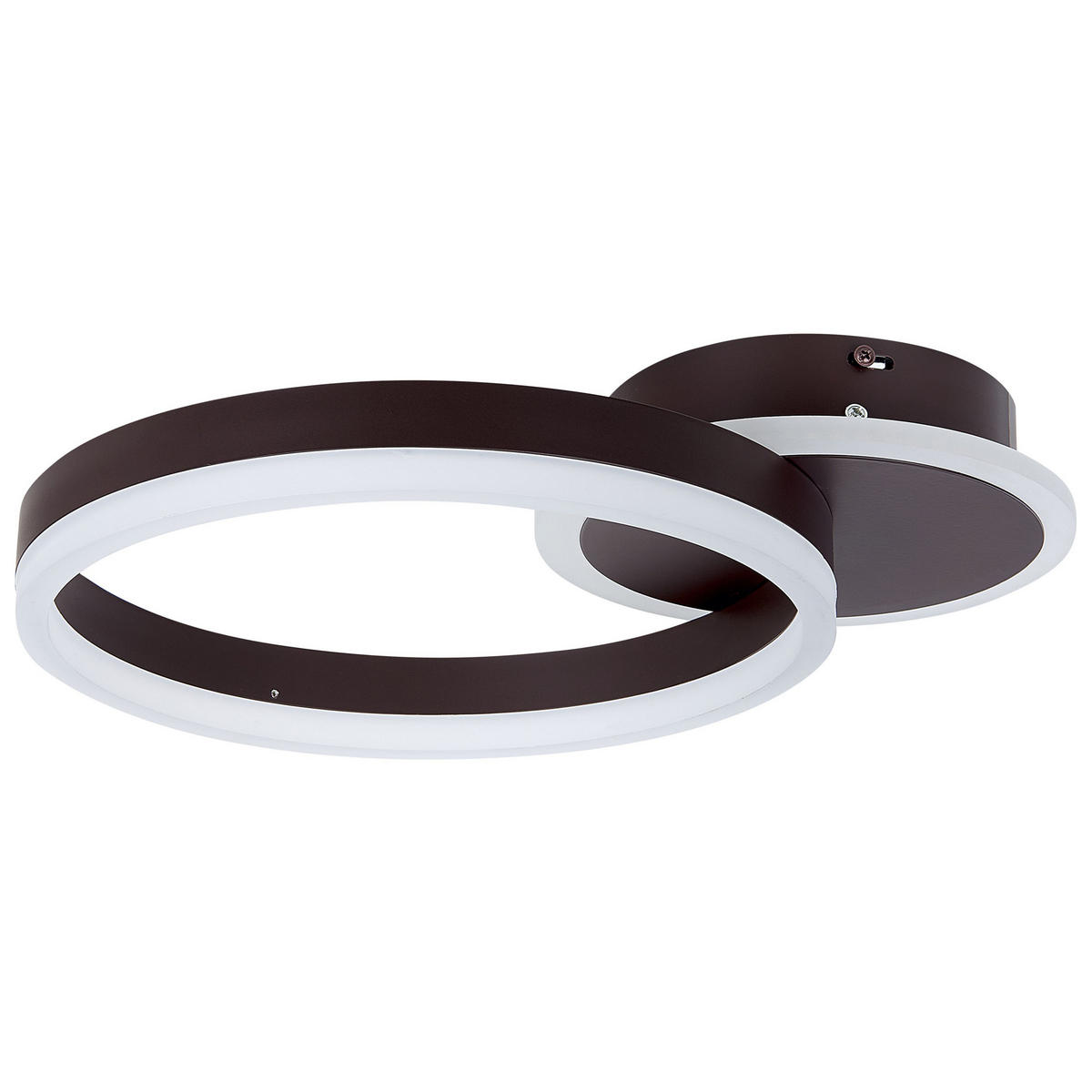 DECKENLEUCHTE Glyde 30/38/9 cm - Braun, Metall (30/38/9cm) - Beliani