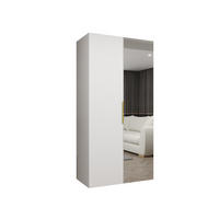 DREHTÜRENSCHRANK 202/100/52 2-türig - Kaschmir/Goldfarben, Holz (100/202/52cm) - MÖBEL KRYSPOL