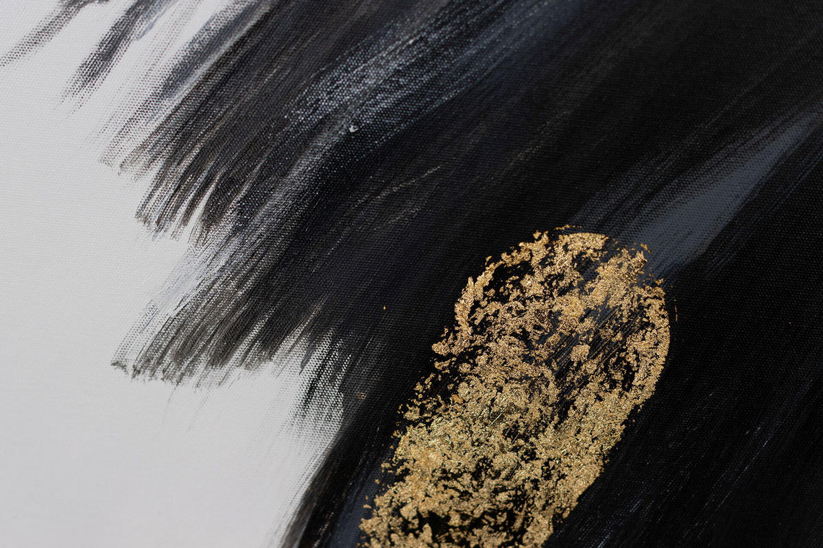 ACRYLBILD HANDGEMALT 60/90 cm - Schwarz, Holz/Textil (60/90cm) - KUNSTLOFT