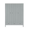 KINDERKLEIDERSCHRANK Allpin_3, 3-türig – ideal für das Kinderzimmer - Grau, Holzwerkstoff (148.5/190/55cm) - RAUMHIRSCH FURNITURE