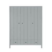 KINDERKLEIDERSCHRANK Allpin_3, 3-türig – ideal für das Kinderzimmer - Grau, Holzwerkstoff (148.5/190/55cm) - RAUMHIRSCH FURNITURE