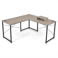 SCHREIBTISCH Hellgrau Holzwerkstoff 150/150/74 cm - Hellgrau, Holzwerkstoff (150/150/74cm) - Gemütlich Home