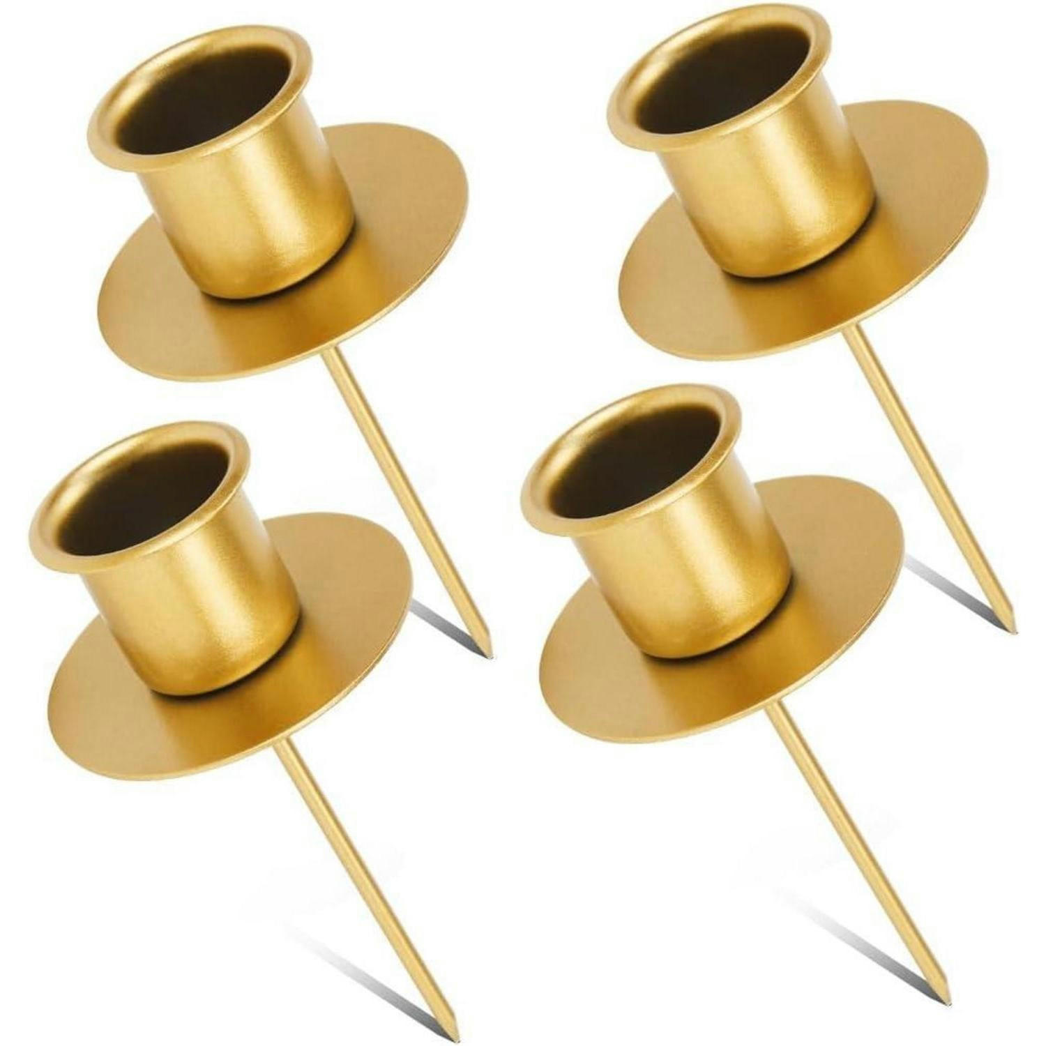 KERZENHALTER 4-teiliges Set Gold - Goldfarben, Metall (5/2.5/10.5cm)