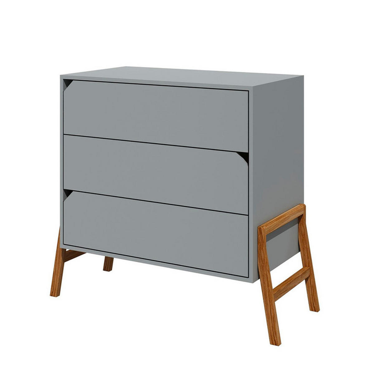 KOMODA Grey - šedá, kompozitní dřevo (107/91/50cm) - Petits-meubles