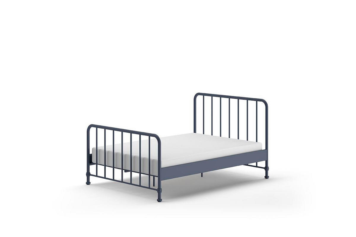 METALLBETT Kay 147x110x207 aus Metall in Blau matt - Blau, Metall (140/200cm) - 58aufmkessel