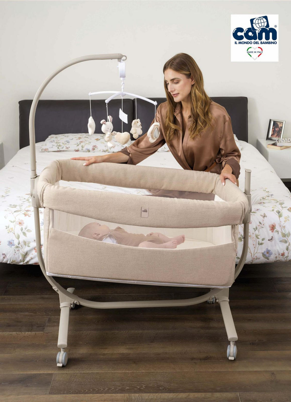 BABY-BEISTELLBETT höhenverstellbar Cullami - Beige, Kunststoff/Textil - Cam il Mondo del Bambino S.p.A.