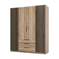DREHTÜRENSCHRANK CAGLIARI 200/239/61,9cm 4-türig Goldfarben - Goldfarben, Holzwerkstoff (200/239/61.9cm) - MASSENO