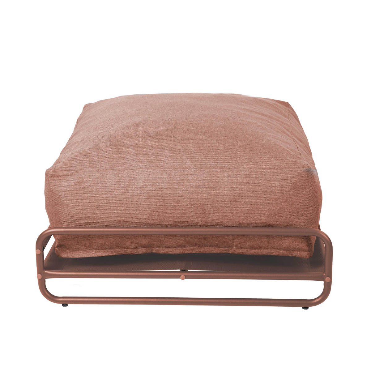 GARTENHOCKER mit Gestell, terrakottafarbenem - Braun, Textil (97/42/97cm) - Oviala