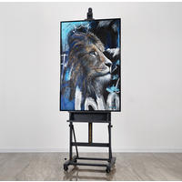 GEMÄLDE Erwachen der Kraft Schattenfugenrahmen Schwarz 140x100 cm - Schwarz, Holz (140/100cm) - YS-art gallery