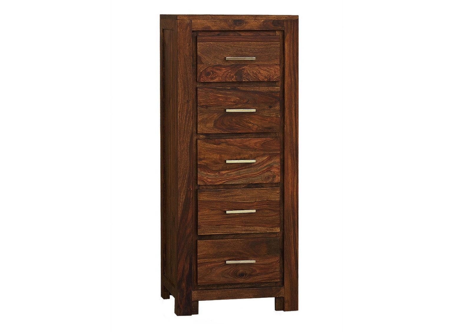 KOMMODE Sheesham 50x40x120 braun lackiert METRO LIFE #120 - Braun, Holz (50/120/40cm) - Massivmoebel24