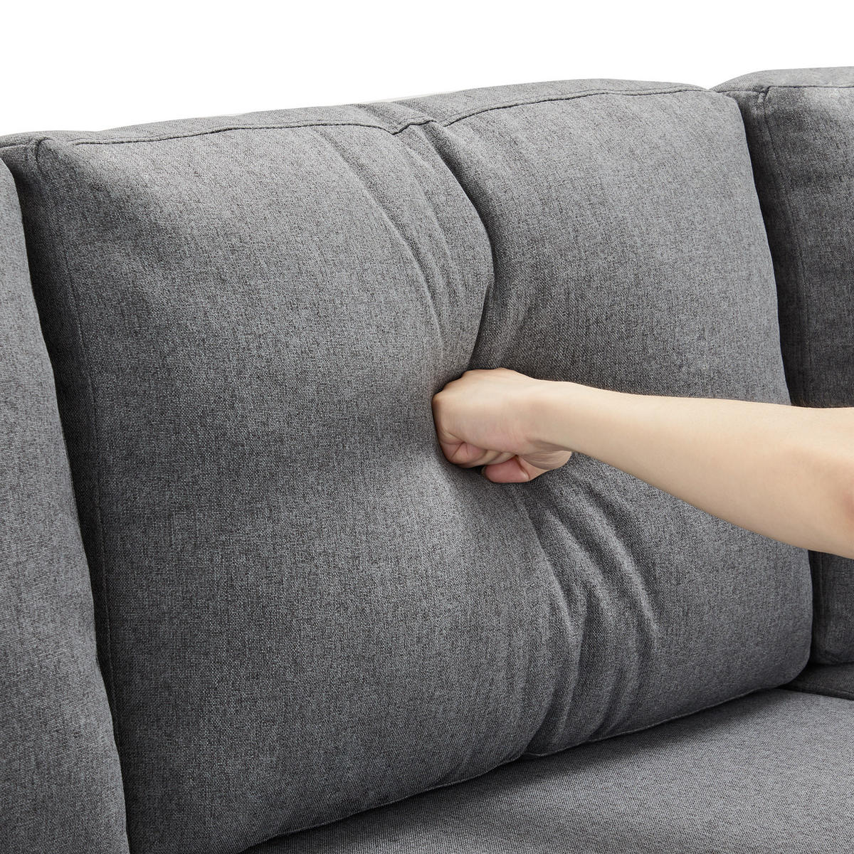 ECKSOFA 219,5/142,5/83 cm Dunkelgrau - Dunkelgrau, Textil (142.5/219.5cm)