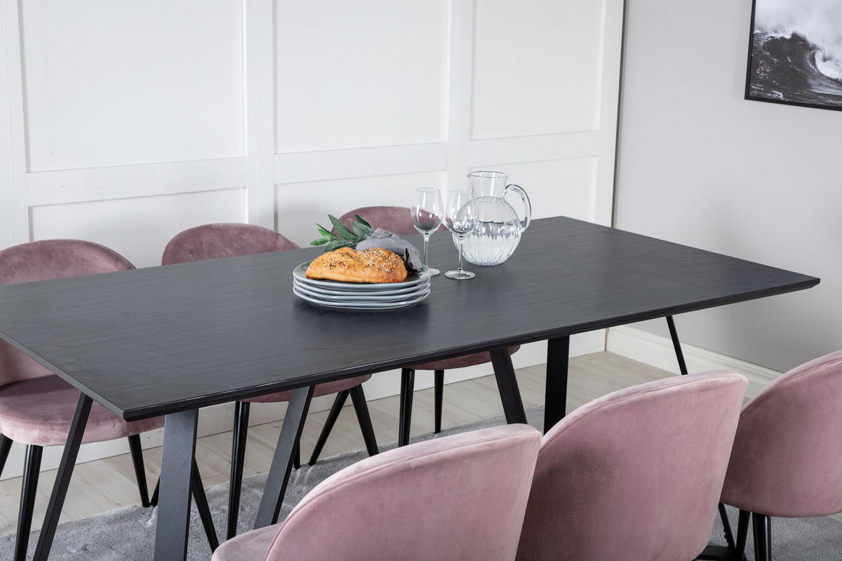 TISCHGRUPPE Pink - Pink, Holzwerkstoff (90/75/180cm) - ebuy24