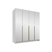 KLEIDERSCHRANK Santi III - Goldfarben/Multicolor, Holzwerkstoff/Metall (200/215/58cm) - MIRJAN24