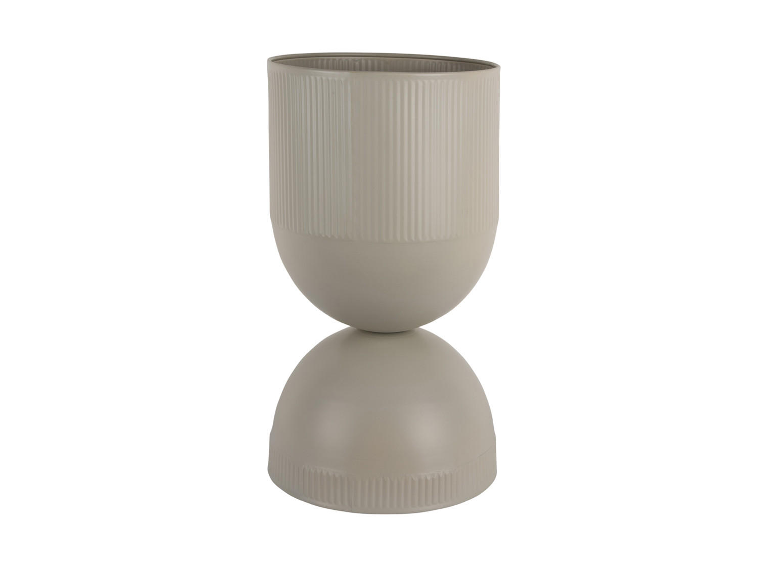 BLUMENTOPF Tonar Grau 25.5/25.5/45 cm - Grau, Metall (45cm) - Present Time