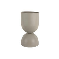 BLUMENTOPF Tonar Grau 25.5/25.5/45 cm - Grau, Metall (45cm) - Present Time
