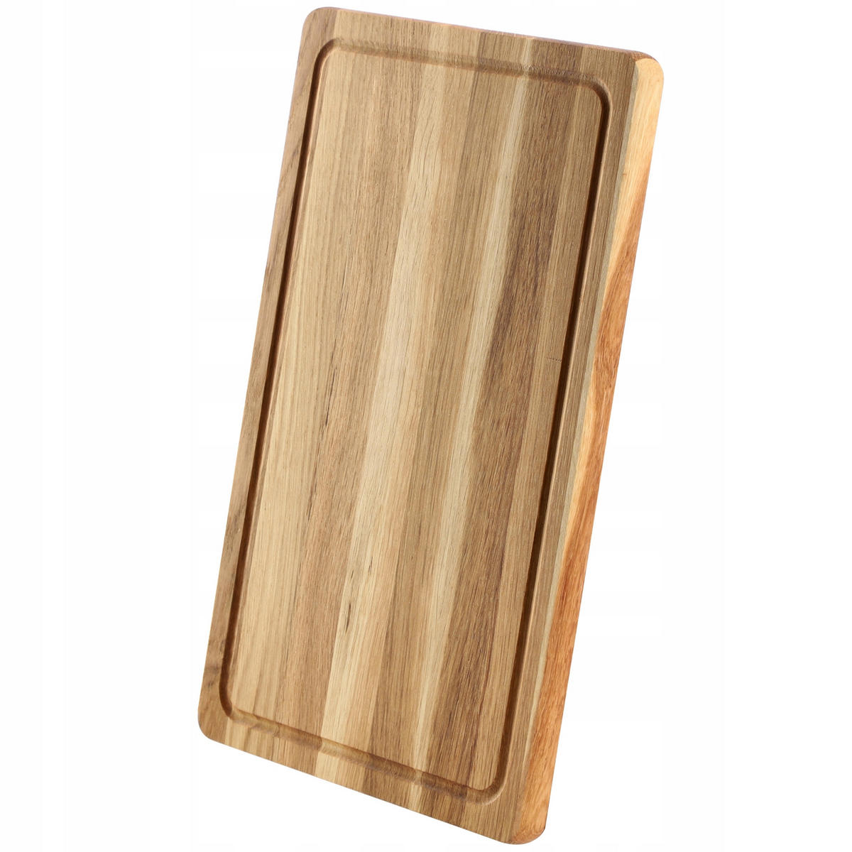 KADAX Küchen-Servierschneidebrett aus Holz, Eiche, 45 x 30 cm, massiv - Braun, Holz (45/30cm) - KADAX
