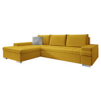 ECKSOFA Bangkok Mini Premium - Gelb/Silberfarben, Holz/Textil (274/182cm) - MIRJAN24