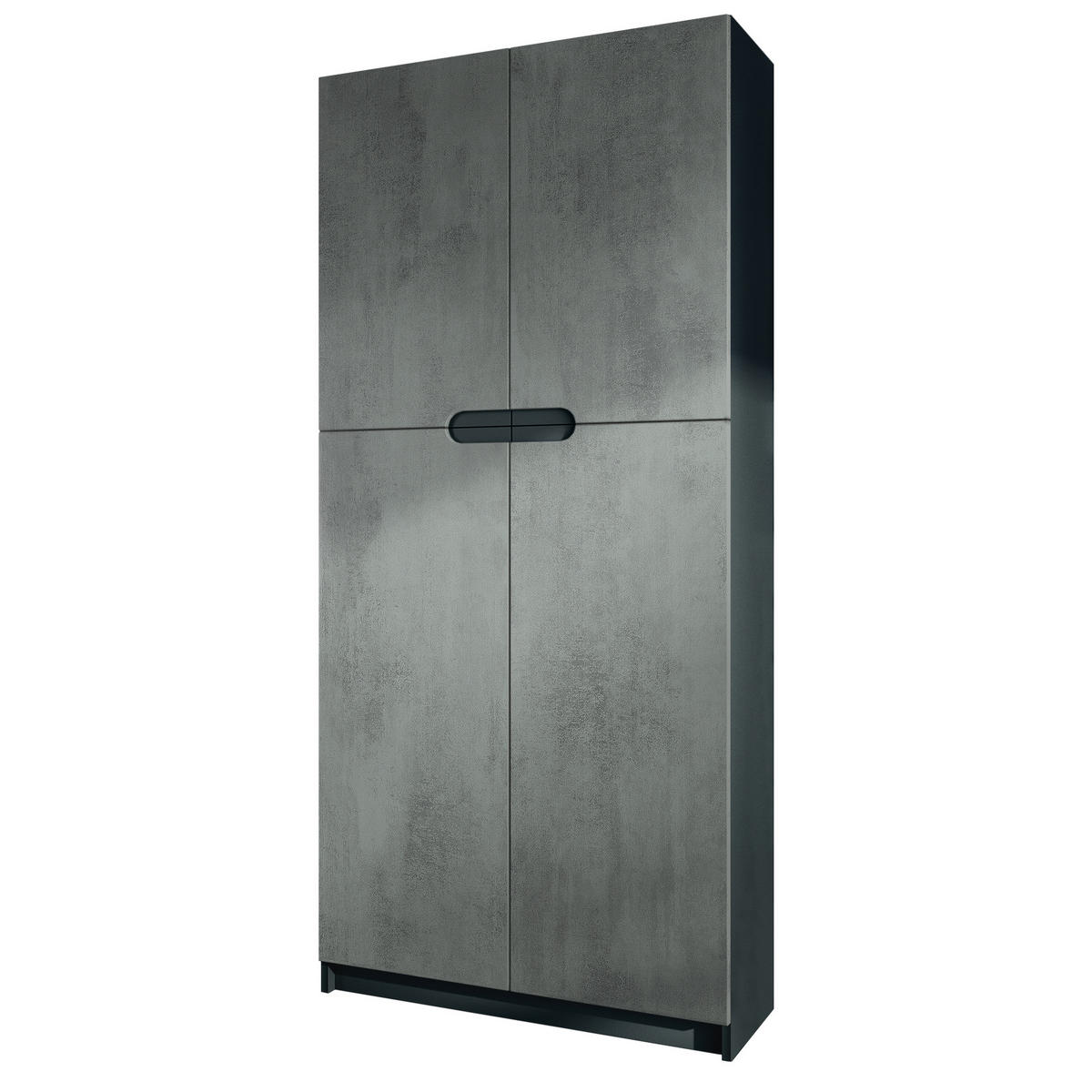 BÜROSCHRANK Logan Fronten in Beton Dunkel Optik - Dunkelgrau, Holzwerkstoff (82/185/37cm) - Vladon
