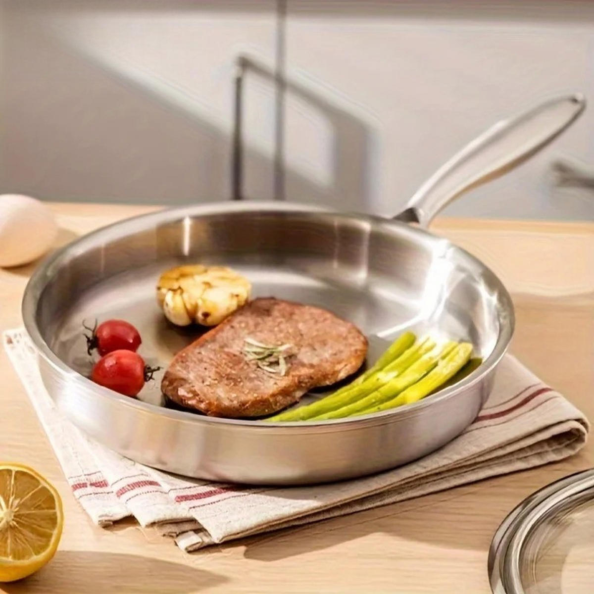 BRATPFANNENSET CLASSIC Silber 3-teilig - Silberfarben, Metall - Beaface