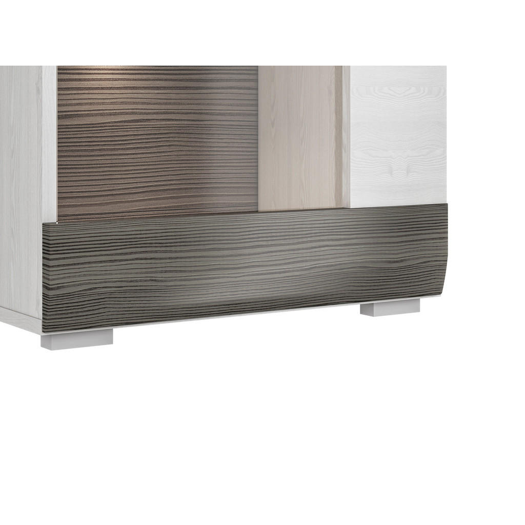 Thumbnail - Feldmann-Wohnen Vitrine, Weiß, Holz, 5 Fächer, Rechteckig, 55x202x42 cm, Wohnzimmer, Wohnwände, Vitrinenschränke