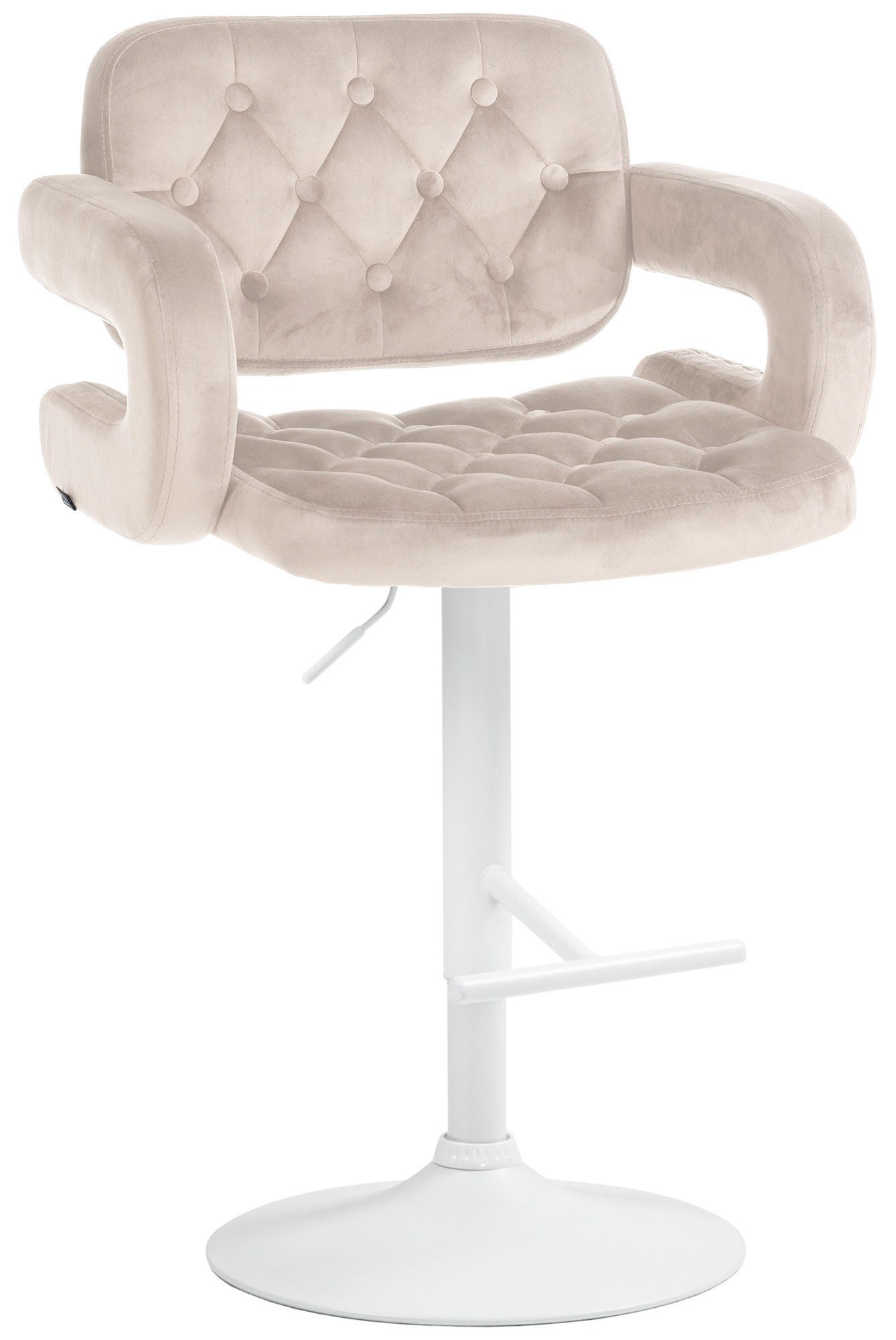 BARHOCKER Dublin 103-123 x 62 x 55 cm - Creme, Textil (62/103/55cm) - furnicato