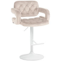 BARHOCKER Dublin 103-123 x 62 x 55 cm - Creme, Textil (62/103/55cm) - furnicato
