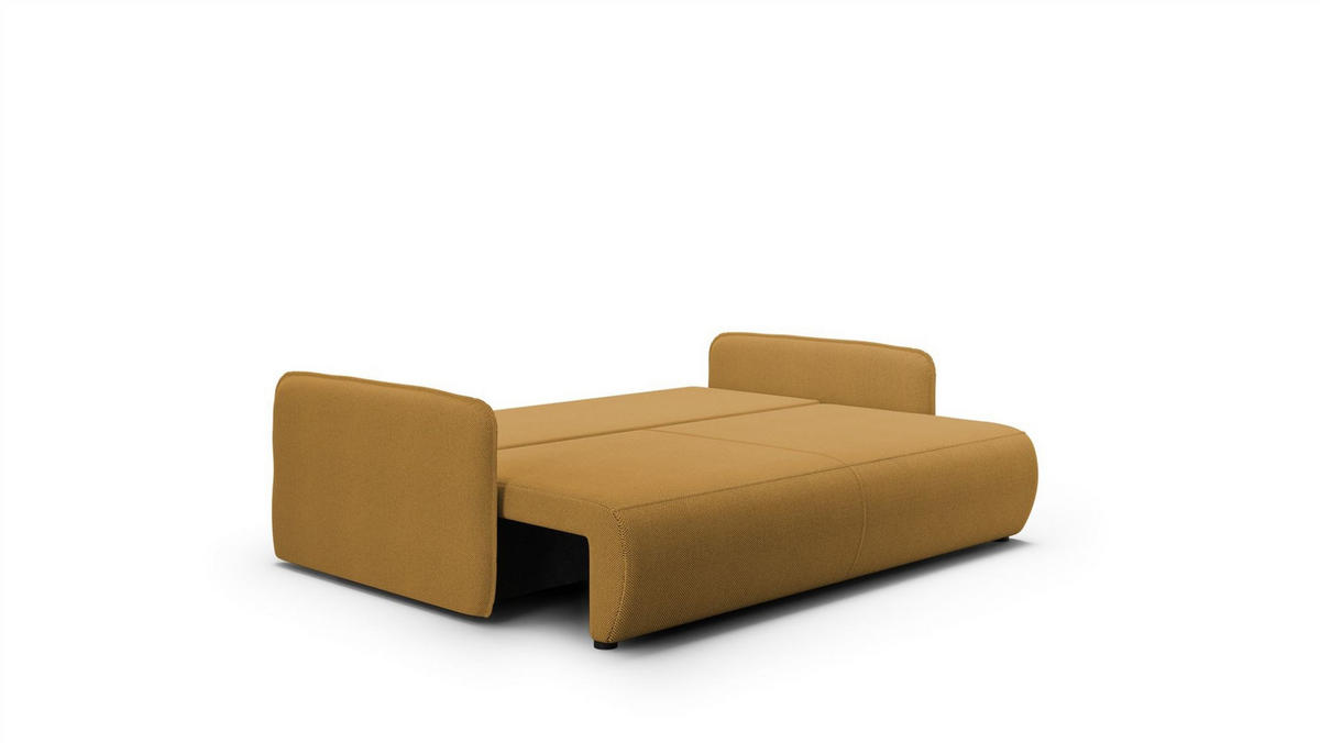 SCHLAFSOFA Calgary - Gelb, Holzwerkstoff/Textil (216/86/105cm) - Fun Möbel