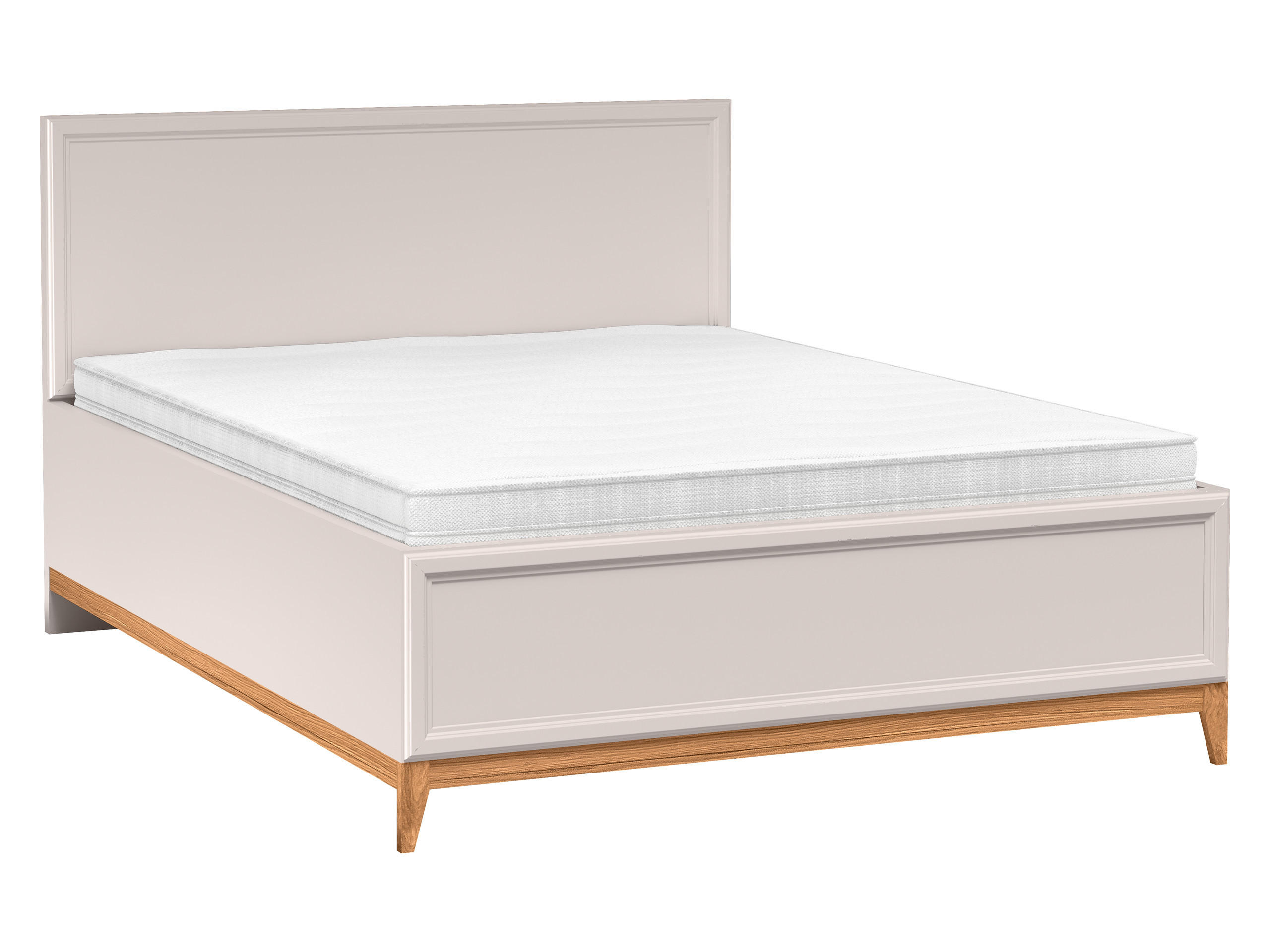 BETT Windsor W-16 - 160x200 cm - Kaschmir/Naturfarben, Holz/Holzwerkstoff (160/200cm) - MIRJAN24