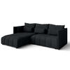 ECKSOFA L Form Gaziante Anthrazit 245/182/83 cm – mit Bettkasten - Schwarz, Kunststoff/Textil (245/182cm) - AX Living