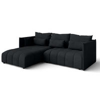 ECKSOFA L Form Gaziante Anthrazit 245/182/83 cm – mit Bettkasten - Schwarz, Kunststoff/Textil (245/182cm) - AX Living