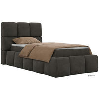 BOXBETT NIRA 90/200 - Dunkelgrau Velvet - Topper T25 - H4 - Dunkelgrau/Anthrazit, Kunststoff/Textil (90/200cm) - MKS