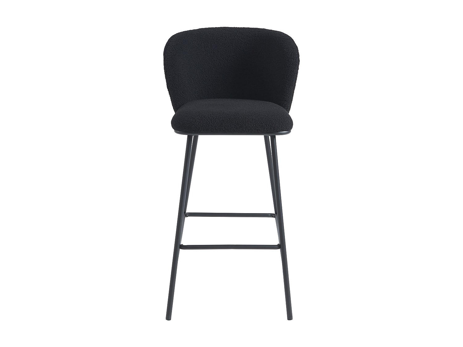 BARHOCKER - 50 cm x 54 cm - Stoff - Schwarz SENORASE - Schwarz, Textil (50/97/54cm) - Vente-Unique