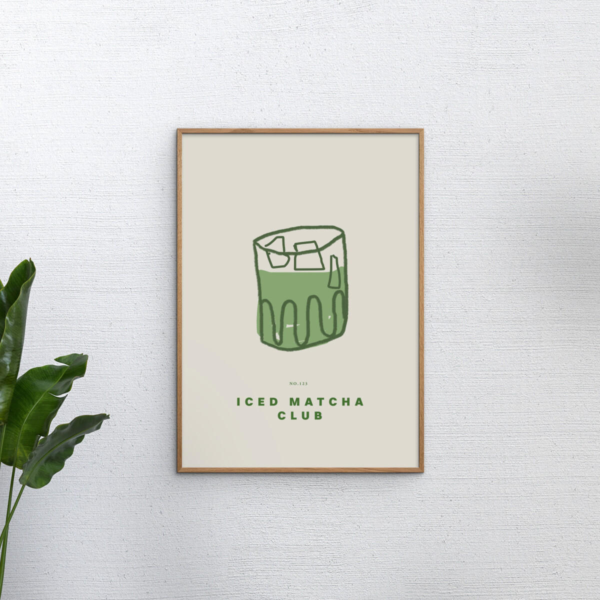 POSTER mit Rahmen Affordable Art Prints - Chilled Green Elixir - Eichefarben/Grün, Holz/Papier (50/70cm) - Poster&Frame