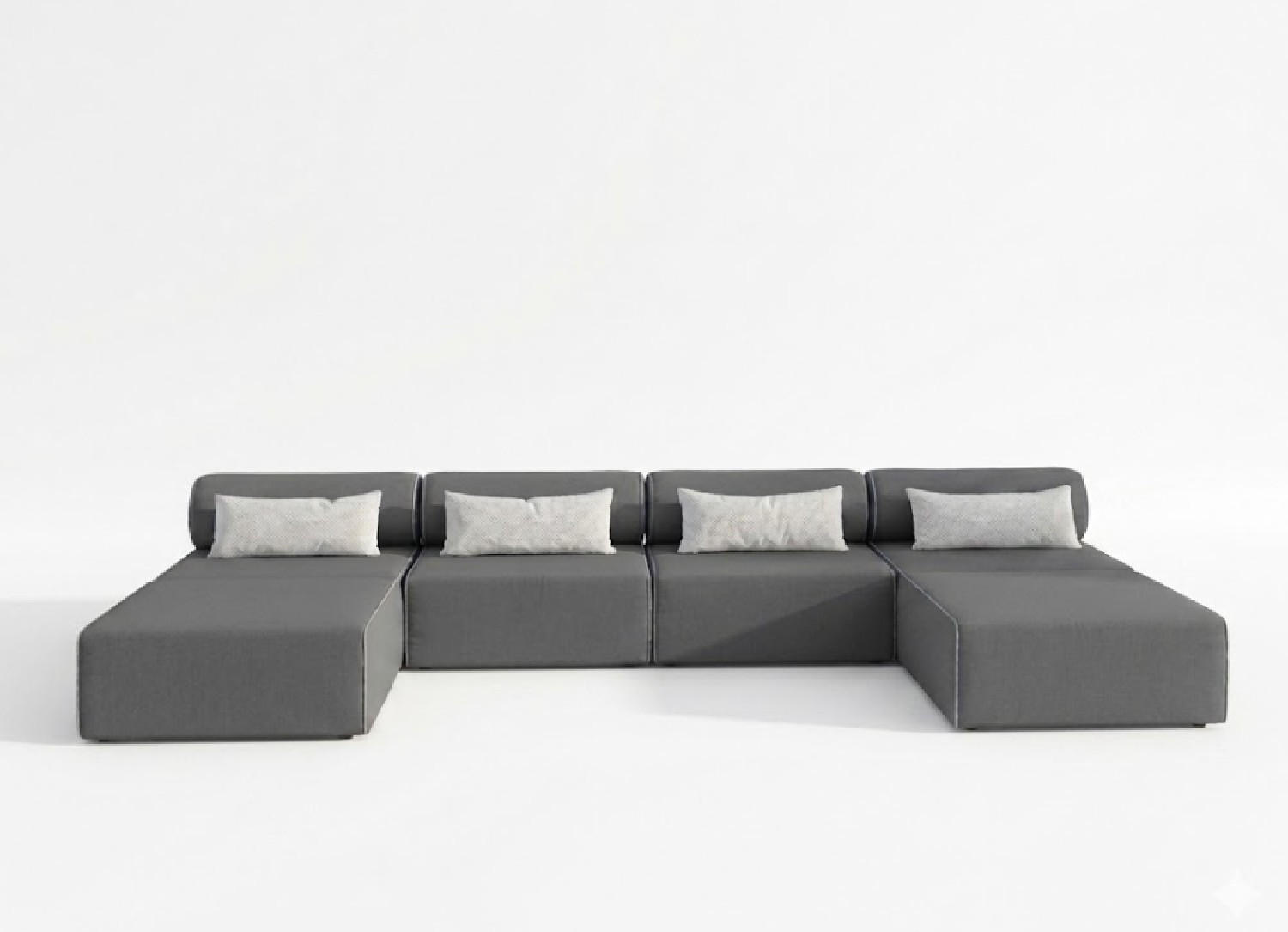 Trada Gartensofa Dunkelgrau 448x78x100 cm