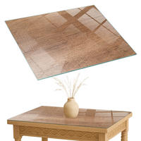 TISCHPLATTE 80x60 cm Natürliche Holzmaserung - Braun, Glas (0.4/80/60cm) - TULUP