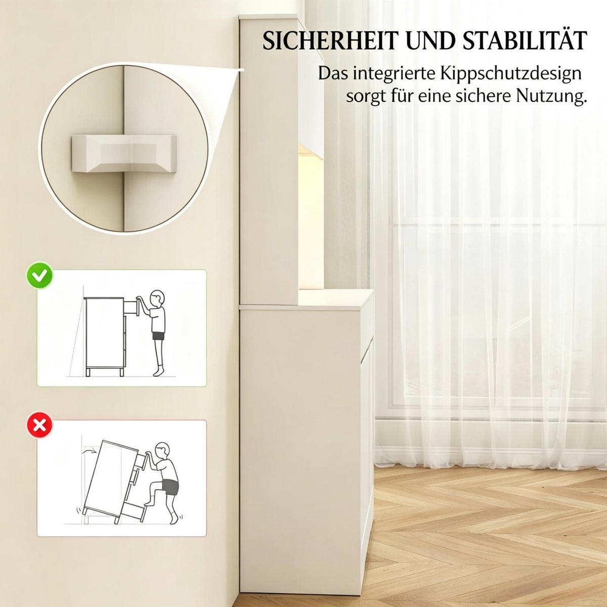 KÜCHENSCHRANK 100/180/38 cm MDF Weiß, 6 Türen und Arbeitsfläche, für Küche und Esszimmer - Weiß, Holzwerkstoff (38/180/100cm) - Rolipo